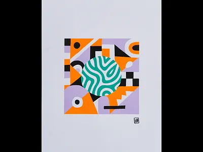 paradoxe 2 acrylic colors colourful graphic illustration pattern