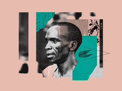 Eliud Kipchoge athlete collage eliud kipchoge illustraion marathon nike run running wings