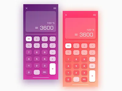 day #004/100 adobe xd app branding calculate calculator dailyui dailyui004 dailyuichallenge design gradient illustration iphone iphonex minimal ui