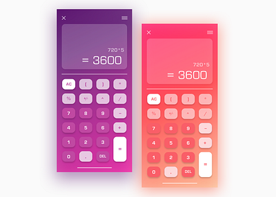 day #004/100 adobe xd app branding calculate calculator dailyui dailyui004 dailyuichallenge design gradient illustration iphone iphonex minimal ui