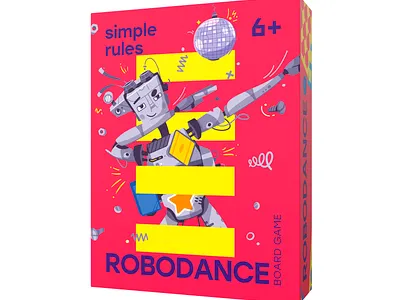 "Robodance" Board Game cartoon character design funny future futuristic illustration robot tech vector