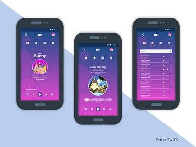 dailyUI 009 app design mobile music music app musicapp