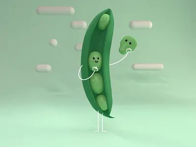to bean or not to bean c4d cute illustration kawaii monsters octanerender