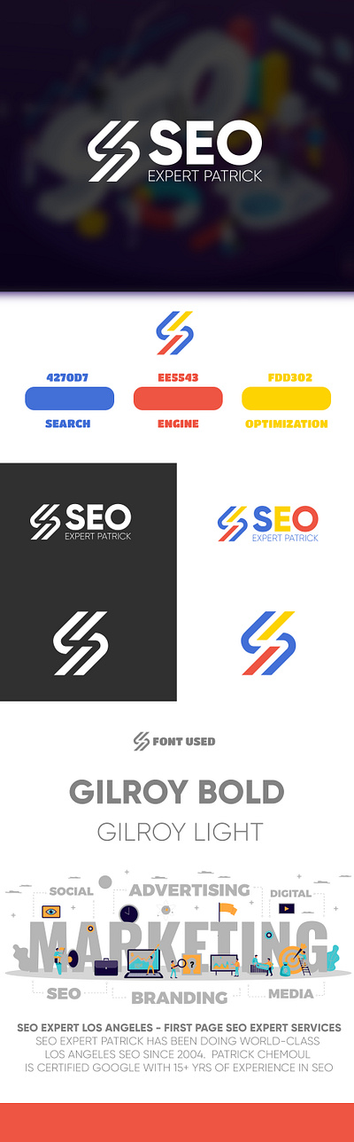 SEO LOGO artwork brand brand design brand identity branding illustration logo logo design logotype vector