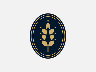 'Brewing Farm' logo - WIP badge logo beer bottle branding brewery farm logo wheat