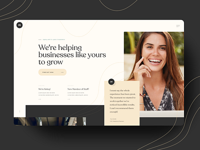 PR Agency - Hero Exploration design hero image hero section landing page web web design