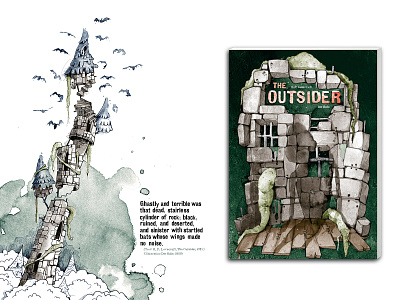 H.P. Lovecraft The Outsider aquarell book cover bookillustration buchillustration derholle illustration illustrator lovecraft watercolor