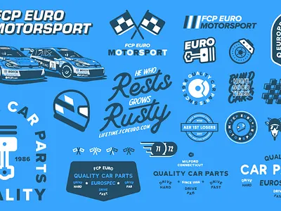 FCP Euro left overs automotive badge branding car icon illustration logo motorsport typography volkswagen