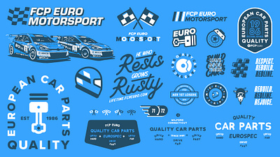 FCP Euro left overs automotive badge branding car icon illustration logo motorsport typography volkswagen