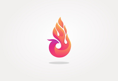 fire bird phoenix logo branding design falcon fire firebird firefalcon flat logo phoenix vector