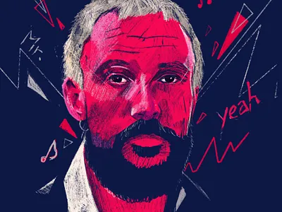 Mr. Motivator 2d character editorial flat illustration illustrator people portrait portrait painting vector