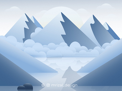 snow hill affinity designer building illustration drawing challenge environment flat illustration illustration illustration ideas landscape landscape illustration snow hill snow illustration vector vector illustration