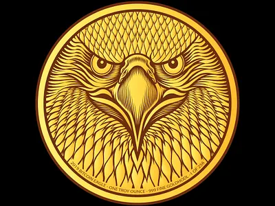 Bitcoin Eagle Coin design bitcoin bitcoin wallet bitcoins crypto currency cryptocurrency currency eagle feathers gold money vector vector art
