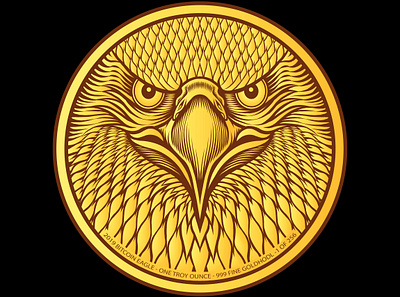 Bitcoin Eagle Coin design bitcoin bitcoin wallet bitcoins crypto currency cryptocurrency currency eagle feathers gold money vector vector art