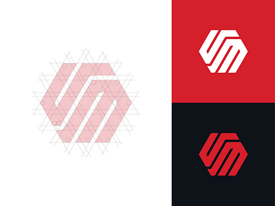 VM Logo design brand branding car cars design designs geometric grid grid logo icon logo logo design logotype mark minimal monogram monogram logo polygon vector vm