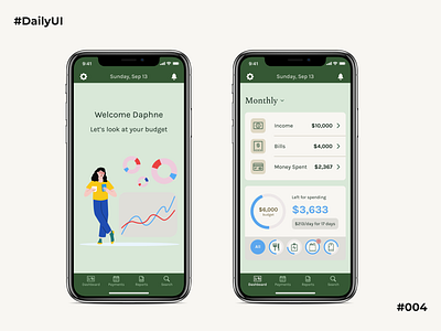 Daily UI #004 app branding budget dailyui dailyui004 dailyuichallenge design ui ux