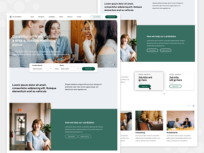 Recruitment Homepage adobexd career clean design homepage jobs jobsite landing page recruitment recruitment system web web design web design website