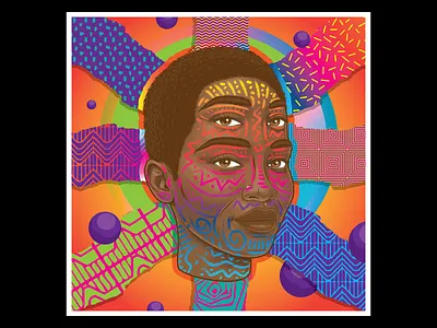 Tribal Queen Digital Painting african afro art black design illustration mulher mulher negra negra surrealism vector woman