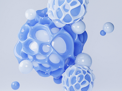 Blue 3d 3d illustration blender blue illustration