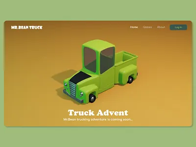 Mr.Bean Truck Adventure 3d 3d game 3d landing page 3d website adventure bean blender concept game game concept game design game landing page game website games mr bean truck game web web design web game website concept