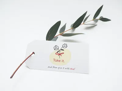 Take it. art branding flower logo logo