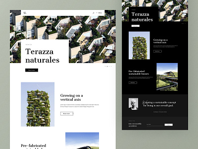 #32 Urban Botanic Design system 🌳| 99+ Days in the Lab architecture atomic black black white challenge clean darkmode design system desktop elegant figma grid modules onepage