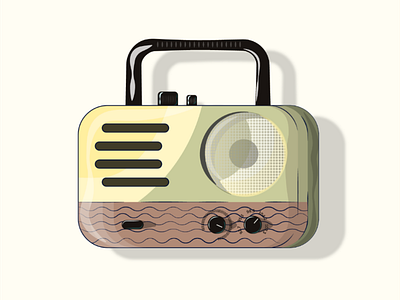 Retro radio 100daysofillustration adobeilustrator flatdesign flatillustration illustration inspiration radio retro vectorart vectordesign