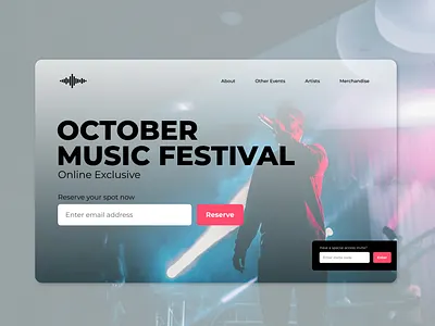 003 Landing Page 003 dailyui landingpage music