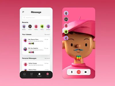 Virtual Study Group app art design educational illustration learning minimal student study teacher ui user ux