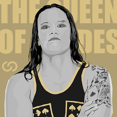 Shayna Baszler 368 portraits 368studio 4hm art illustration mma nxt wrestling wwe