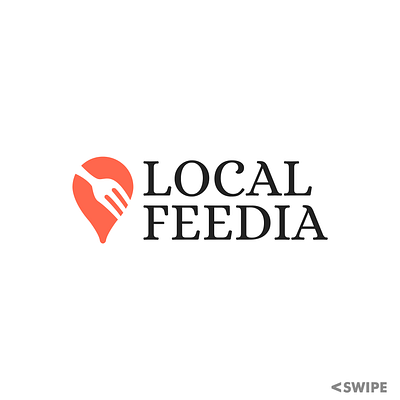 Local Feedia Logo Concept design fastfood flat logo logodesign logos logotype minimal