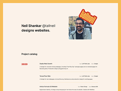 New personal website logo portfolio ui web