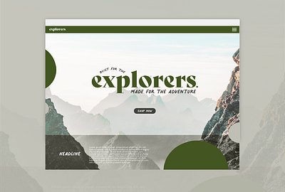 Built for the Explorers | Website Concept adventure explore go explore outdoor website outdoors website website concept