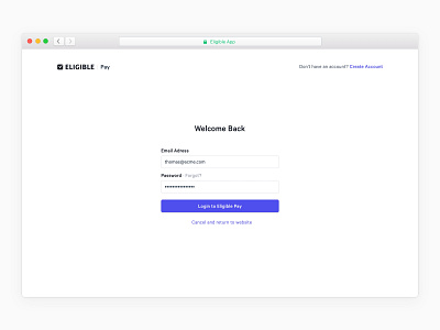 Welcome Back 🏡 account create create account cta eligible field form interface login login form login page minimal pay sign in sign up signup thomas michel ui ux welcome