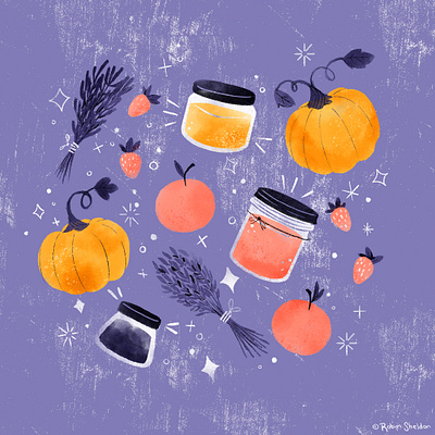 Magic Jam autumn design digital digital illustration fall halloween halloween design illustration pattern robin sheldon