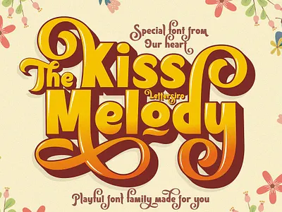 Kiss Melody Font Family fashion font font design font family fonts fonts collection lettering logo logo fonts playful poster professional retro sans serif sans serif fonts serif serif font stylish stylistic vintage