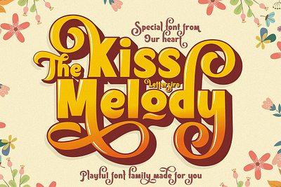 Kiss Melody Font Family fashion font font design font family fonts fonts collection lettering logo logo fonts playful poster professional retro sans serif sans serif fonts serif serif font stylish stylistic vintage