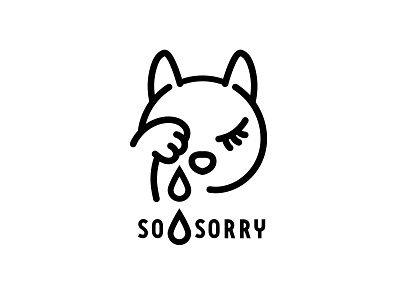 So Sorry 2d branding design logo typography vector