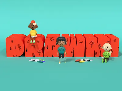 DRAWMI - A Personalized Kid's Toy 3d c4d cinema4d coronarender design inclusion inclusive inclusive design kids octane toy