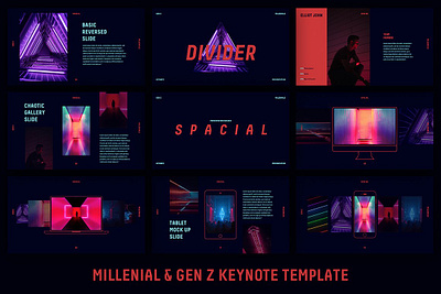 Millenial & Gen Z Keynote Template agency business clean concept creative development keynote keynote design keynote presentation keynote template keynote templates minimal modern presentation template template design templates web design web development website