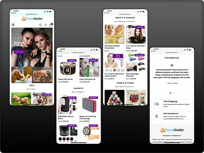 Etrendoutlet Store design branding design logo web design web development