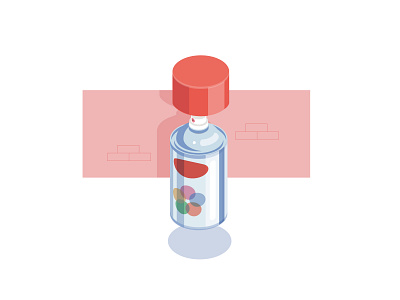 Spraycan ai icon illustration isometric icons krylon spraycan vector