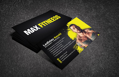 Personal Trainer Fitness Business Card Design adobe photoshop branding business card design business card mockups business card psd fitness fitness business card fitness logo gym gym logo gymnastics maxwell minimal personal trainer psd mockup realistic traditional trainers training vector