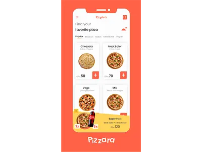 Pizzara design uidesign uiux