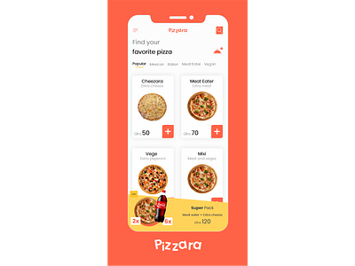 Pizzara design uidesign uiux