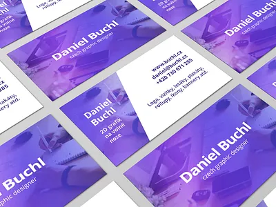 Daniel Buchl business card branding business business card business card design business cards businesscard contact contacts czech czech graphic designer czech republic daniel buchl daniel buchl design graphic designer indesign logo photoshop purple purple gradient