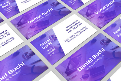 Daniel Buchl business card branding business business card business card design business cards businesscard contact contacts czech czech graphic designer czech republic daniel buchl daniel buchl design graphic designer indesign logo photoshop purple purple gradient