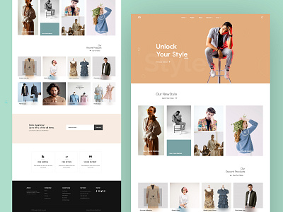 Fashion Web Template Design 2020 trends brand website branding design ecommerce shop fashion fashion header fashion shop fashion web minimal product web design ui web website