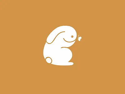 White rabbit illustration logo rabbit vector