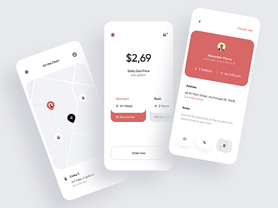 Gas Fetch app clean interface ios minimalistic mobile mobile app mobile ui ui ux